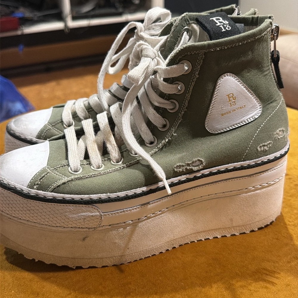 R13 Distressed Platform Sneaker - Picture 3 of 7